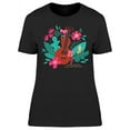 thumbnail image 1 of Guitar Surrounded By Flowers T-Shirt Women -Image by Shutterstock, Female Small, 1 of 2