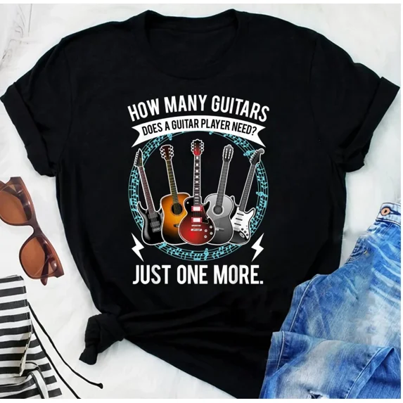 Guitar T Shirt How Many Guitars Gift For Guitar Player T-Shirt - Funny Guitar