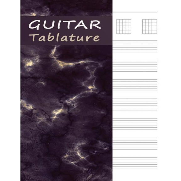 Guitar Music Sheets: Guitar Tab Manuscript Book: Tablature Paper for Guitar Music & Songs - Purple Marble (Paperback)