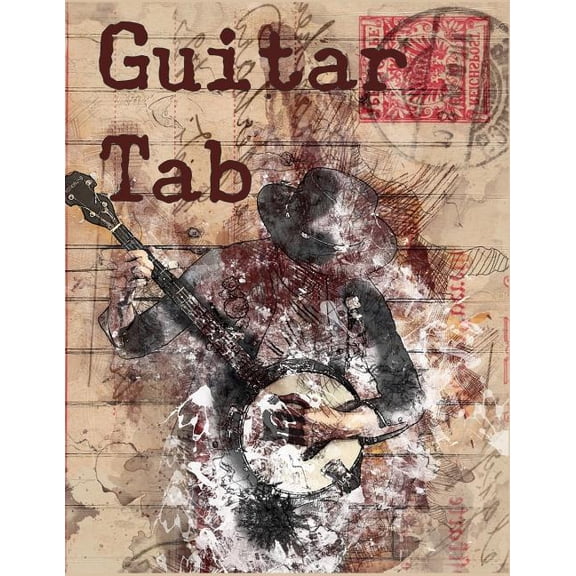 Guitar Tab: Vintage Art Design 8.5 X 11 (Paperback)