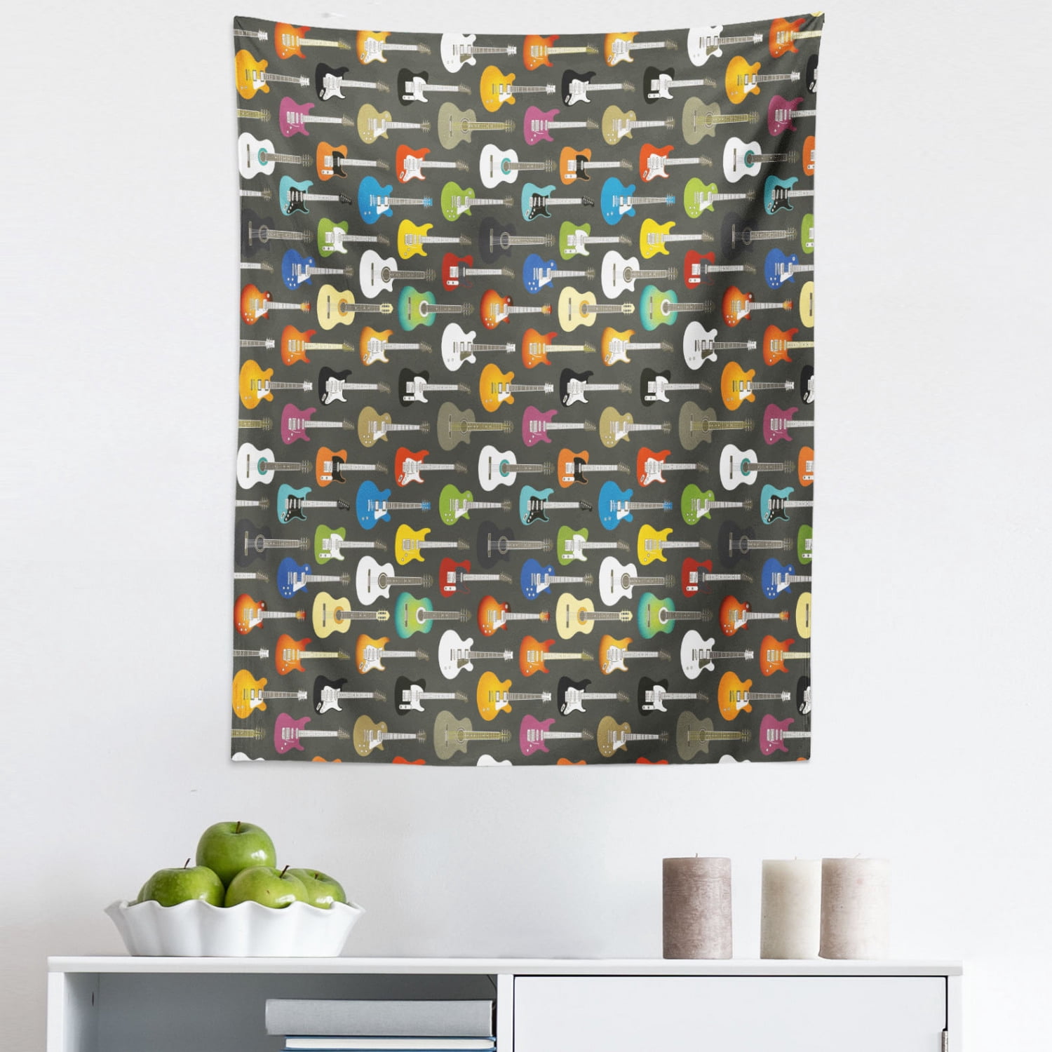 Guitar Tapestry, Grunge Instruments Strings Creativity Writing Songs ...