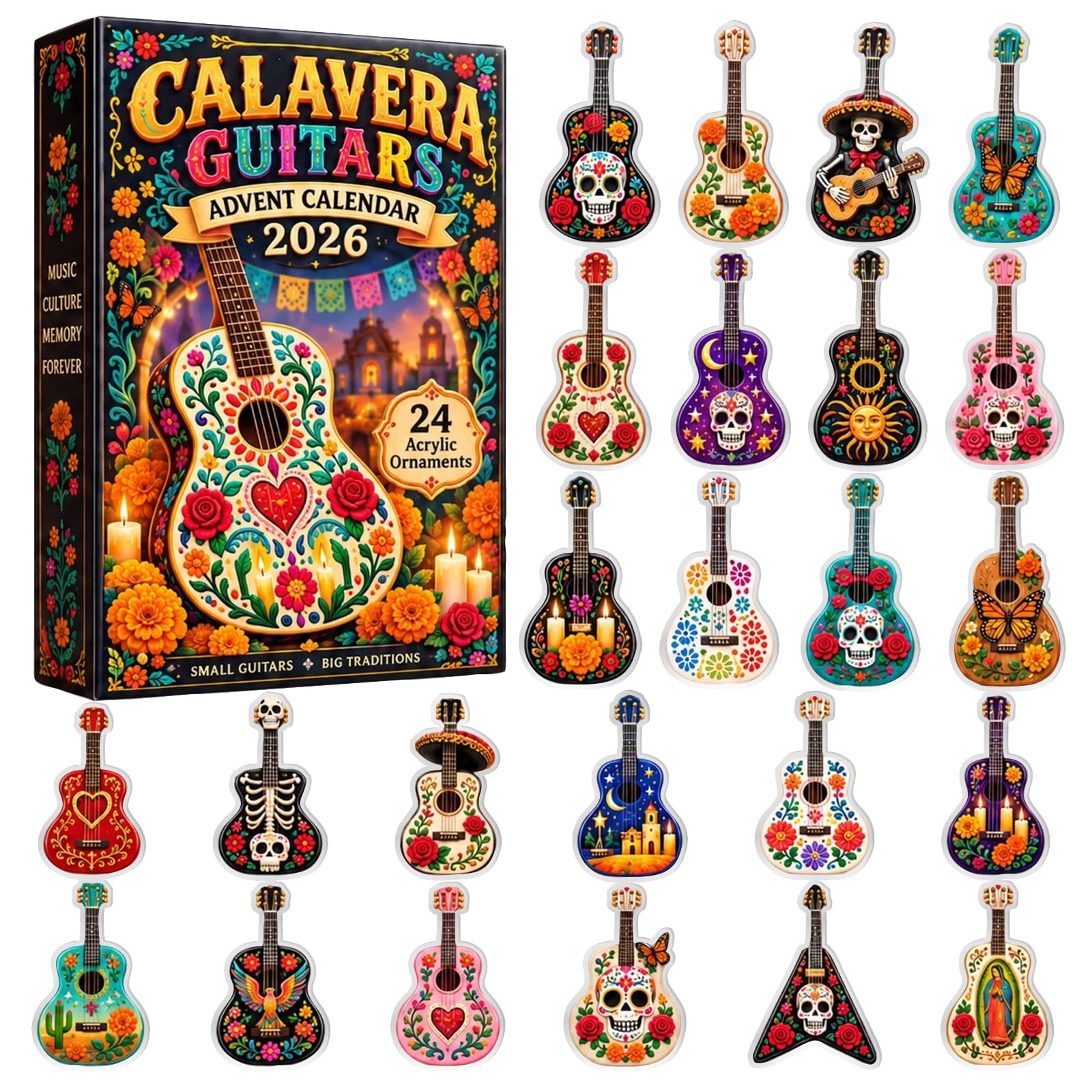 Guitar Theme Advent Calendar 2026, 24-Day Christmas Countdown Blind Box ...