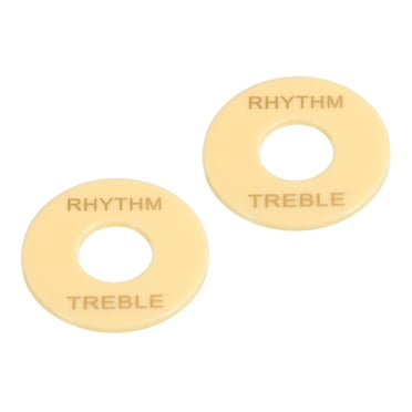 2x Cream W/ Black LP Toggle Switch Washer Ring – Rhythm Treble Plate For Les Paul