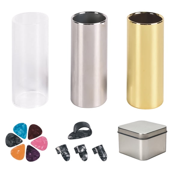 Guitar Tone Slide Accessory Replacement Guitar Bass Slides Cylinder Tube for Bass, Ukulele Stainless Steel Guitar Slide