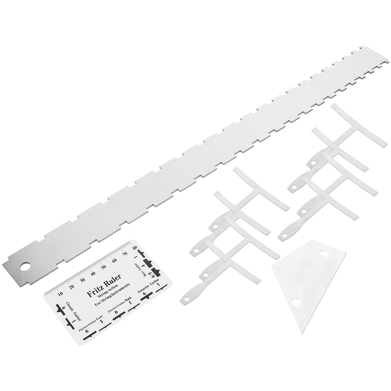 Guitar Tool Kit Measuring Ruler Leveling Arc String Height Saw 12 Pcs