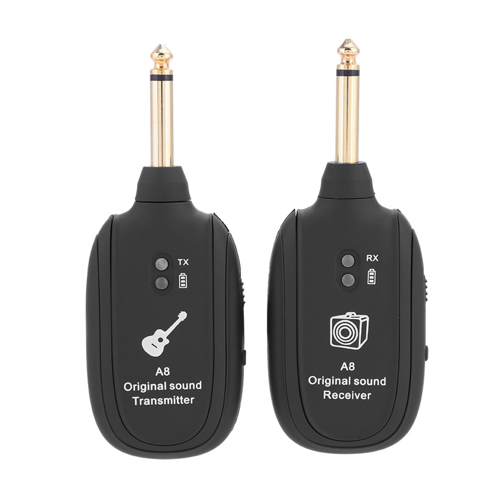 Guitar Transmitter, Black Metal USB Charging Cable Wireless Anti WiFi