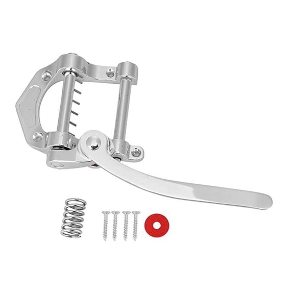 Guitar Tremolo Bridge Electric Guitar Tremolo Tail Tremolo for LP Jazz Guitar Instrument Accessories,1 x tremolo 1 x spring 4 x screws 1 x Ferrule,Silver