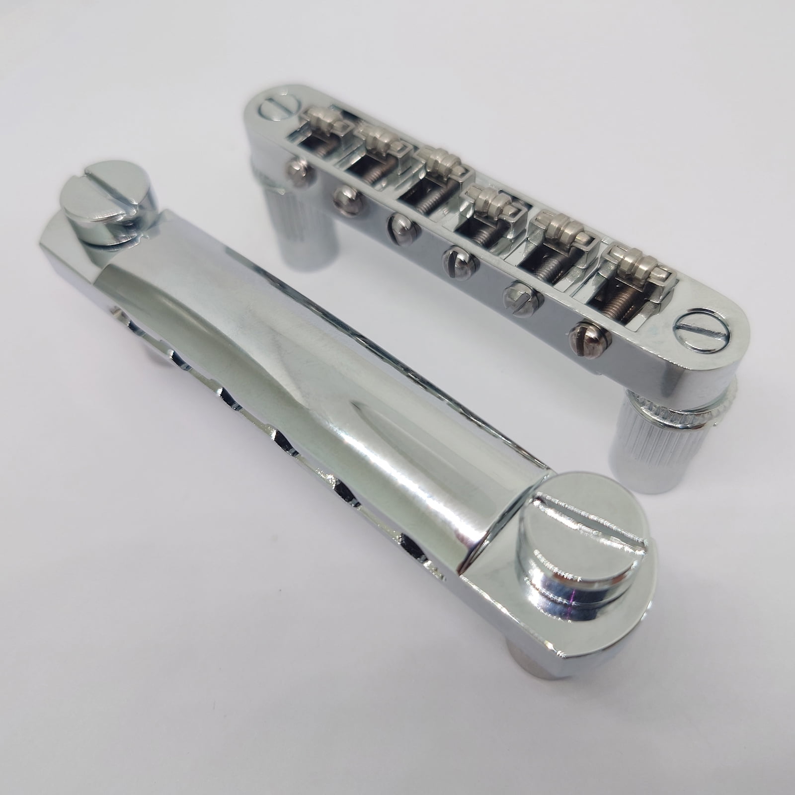Guitar Tune-o-matic Roller Saddle Bridge Tailpiece Set Chrome for ABR LP SG EPi Electric Guitars Replacement Parts
