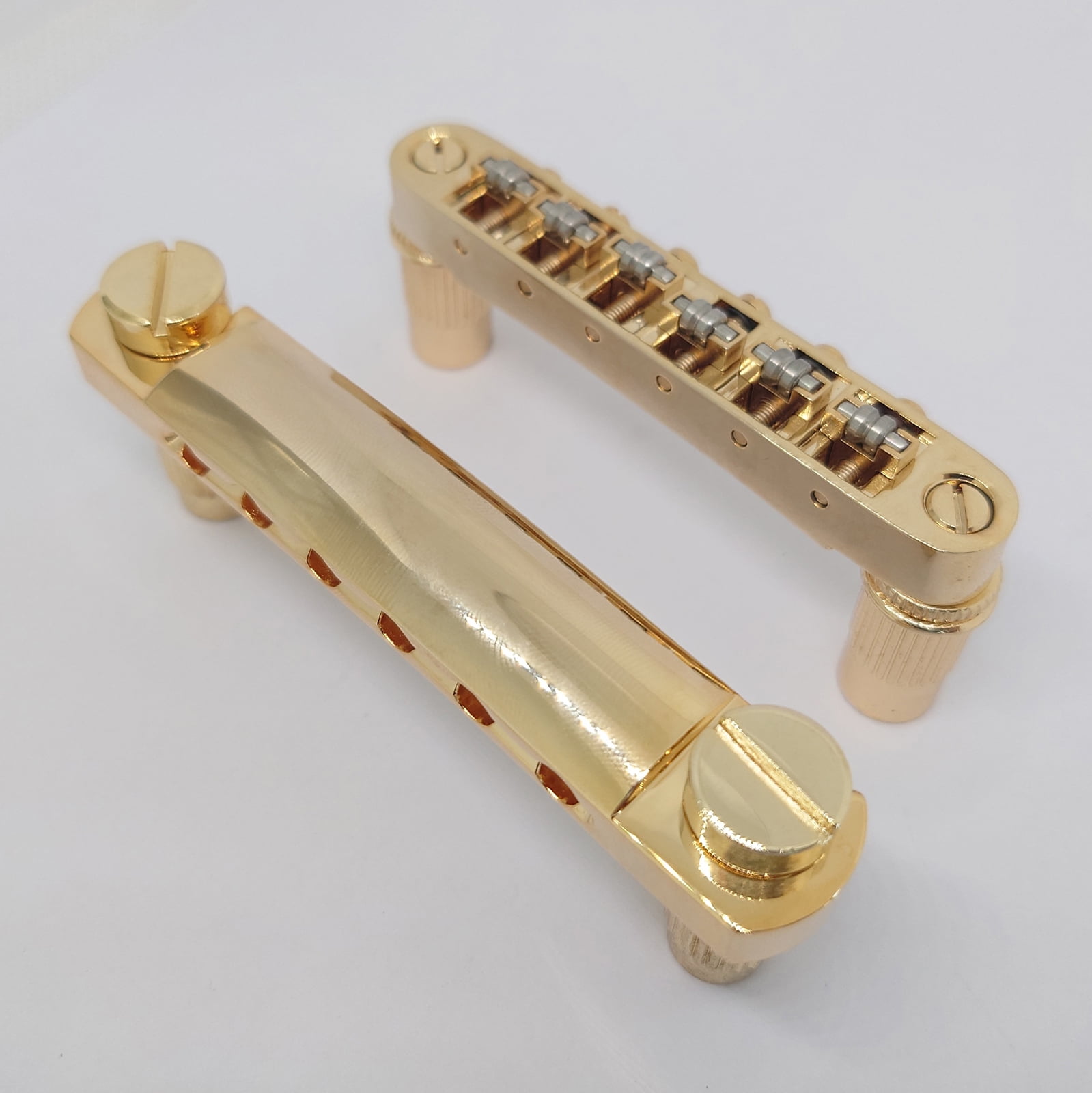 Guitar Tune-o-matic Roller Saddle Bridge Tailpiece Set Gold for ABR LP SG EPi Electric Guitars Replacement Parts