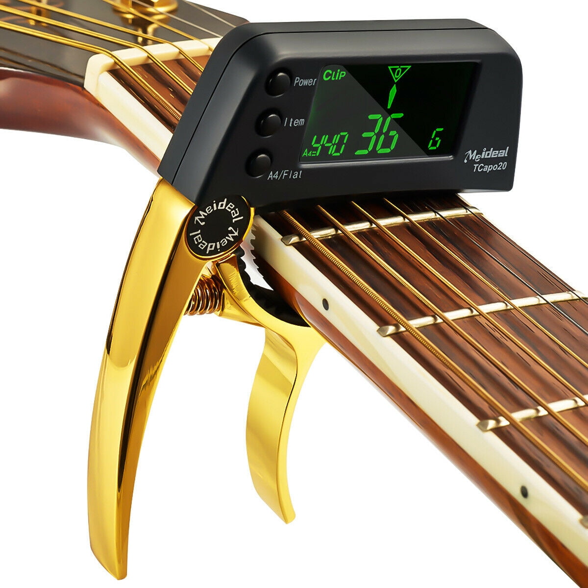 Guitar Tuner Chromatic Clip on Tuner For Guitar Bass Violin Ukulele Banjo  Brass 