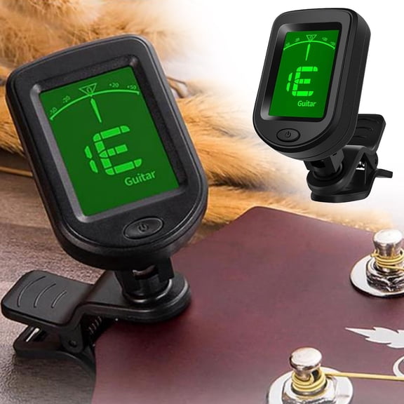 Guitar Tuner Clip On Tuner Digital Electronic Tuner Acoustic With Lcd Display For Guitar Bass Violin Ukulele Beginner