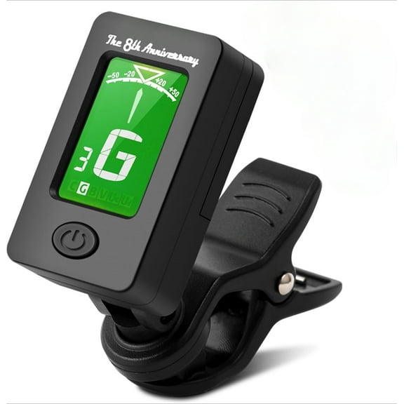 Guitar Tuner Clip On for Guitar, Bass, Violin, Ukulele, Digital Electronic Tuner Acoustic Guitar Accessories with LCD Display