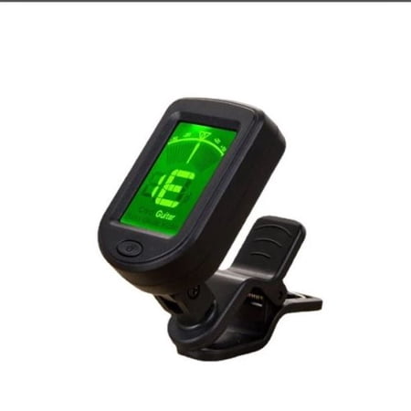 Guitar Tuner Clip On with Guitar Capo for Guitar, Bass, Violin, Ukulele, Digital Electronic Tuner Acoustic Guitar Accessories with LCD Display