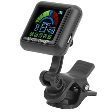 Guitar Tuner Rechargeable, Clip On Tuner With LCD Color Display With Guitar, Ukulele, Violin And Chromatic Tuning Modes For All Stringed Instruments