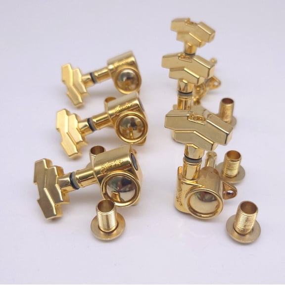 Guitar Tuners Guitar Tuning Pegs Set 3L3R Gold 18:1 Gears 109 Series for 3L3R String Electric Guitars Replacement Parts