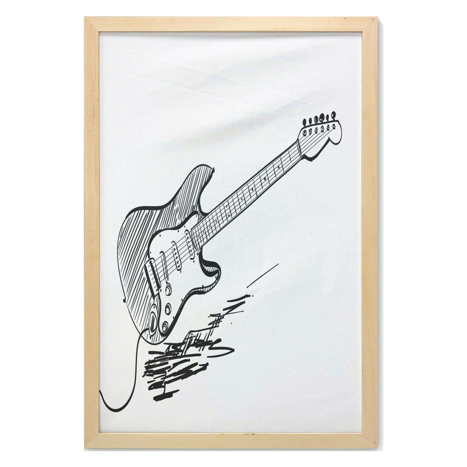 Electric Guitar, Drawing by Amanda Blake | Artmajeur
