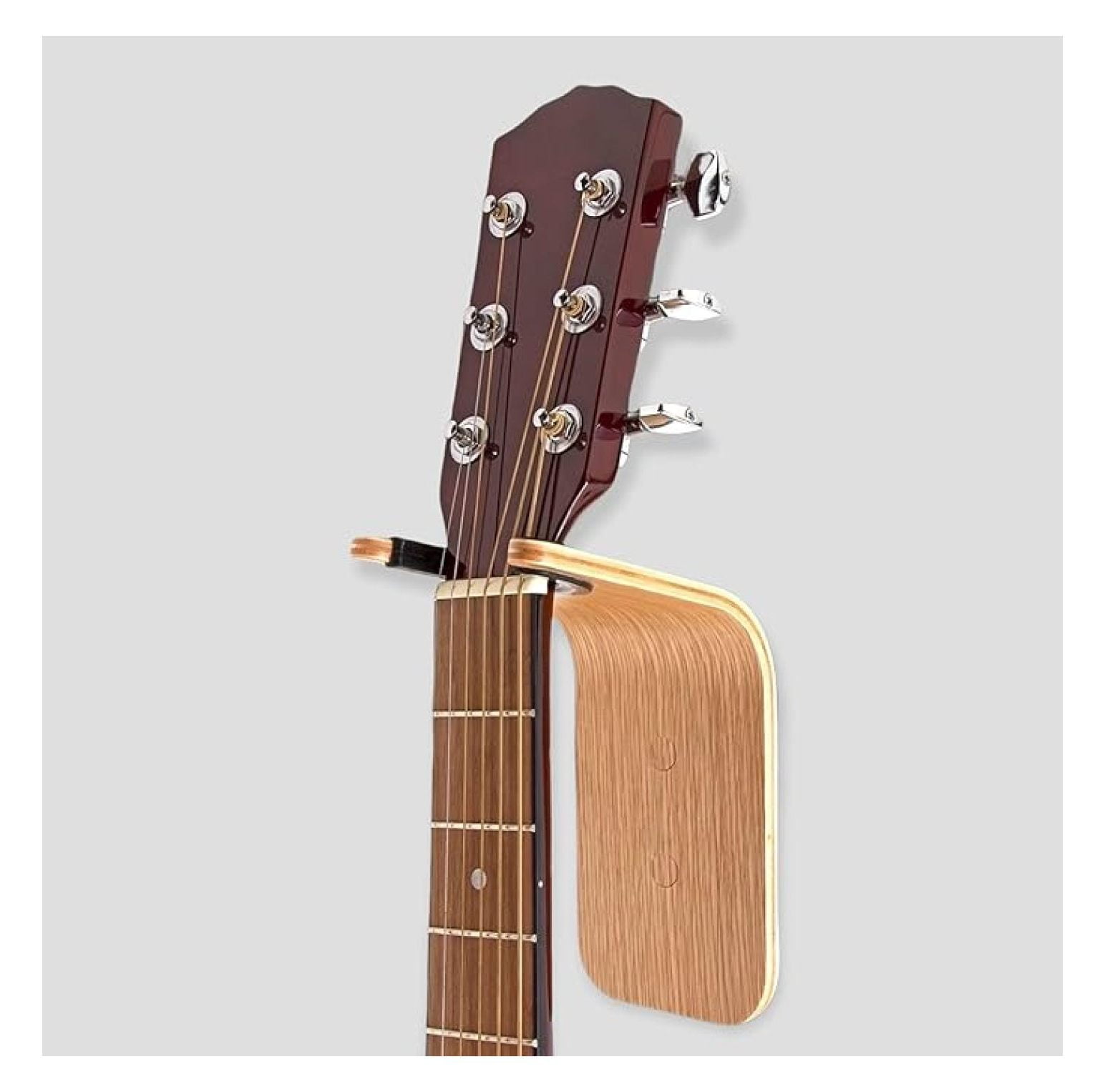 Guitar Wall Hanger - Secure Guitar Wall Mount for Acoustic/Ukulele - Space-Saving Guitar Accessories - Easy to Install Guitar Hook - Design Guitar Stand for Home/Studio Neck up to 2 in (50mm)