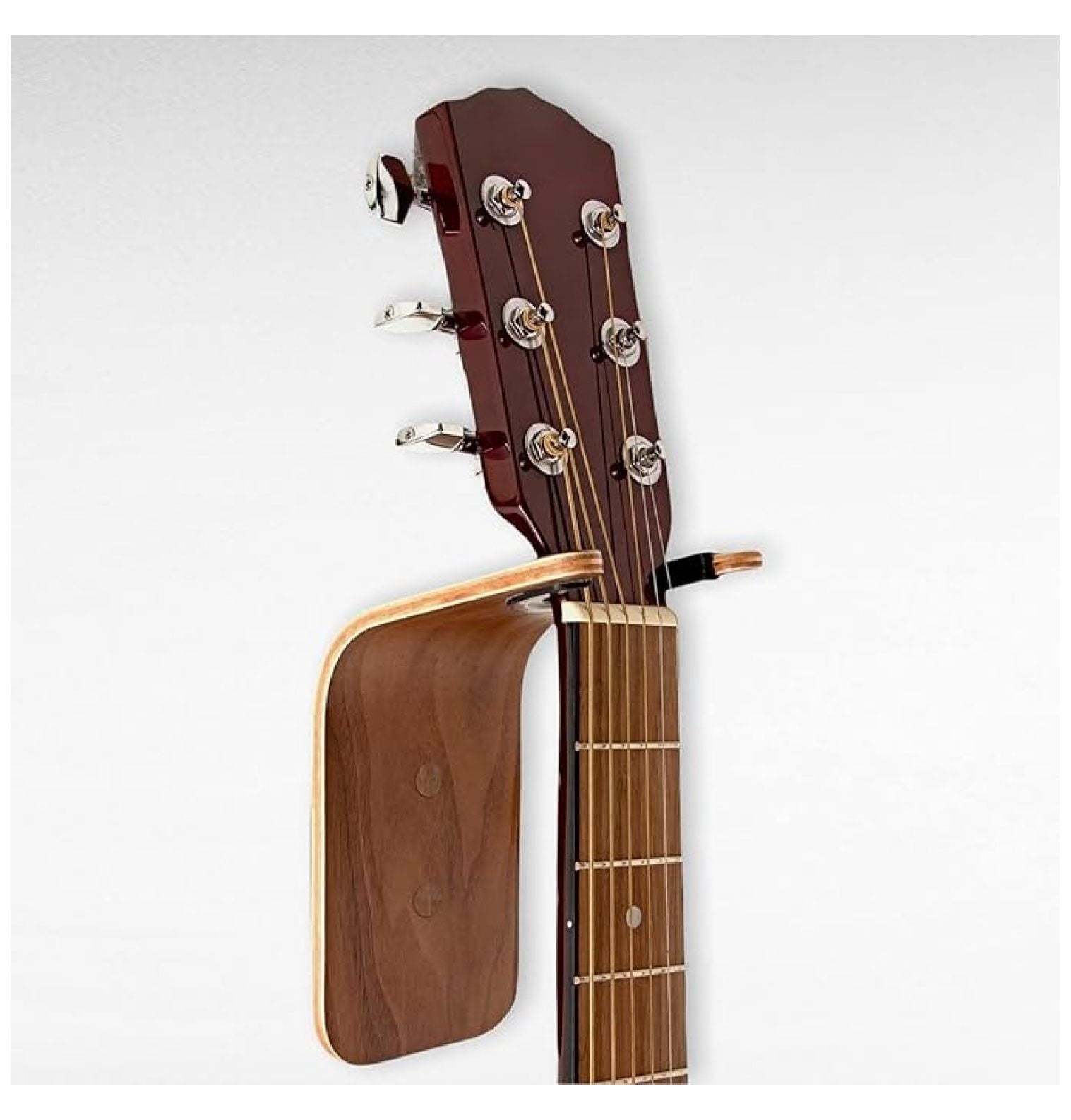 Guitar Wall Hanger - Secure Guitar Wall Mount for Acoustic/Ukulele - Space-Saving Guitar Accessories - Easy to Install Guitar Hook - Design Guitar Stand for Home/Studio Neck up to 2 in (50mm)