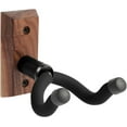 thumbnail image 1 of Guitar Wall Mount, Guitar Hangers Hooks Bracket Holder Stand for Acoustic and Electric Guitars Bass Banjo Mandolin, Black Walnut Wood Base, 1 of 7