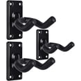thumbnail image 1 of Guitar Wall Mount Hanger Hook Holder Stand - 3 Pack Hangers for Acoustic, Electric & Bass Guitars (3Pack-Black), 1 of 12