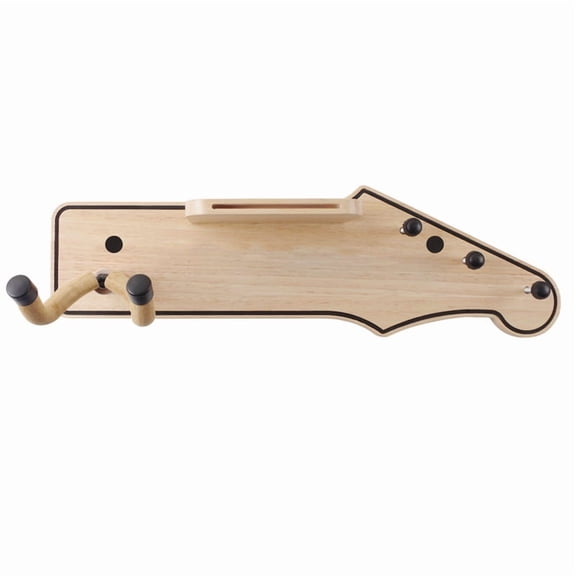 Guitar Wall Mount Wood Guitar Wall Hangers with Pick Holder for Acoustic or Electric Guitars,Ukulele,Bass Style 1