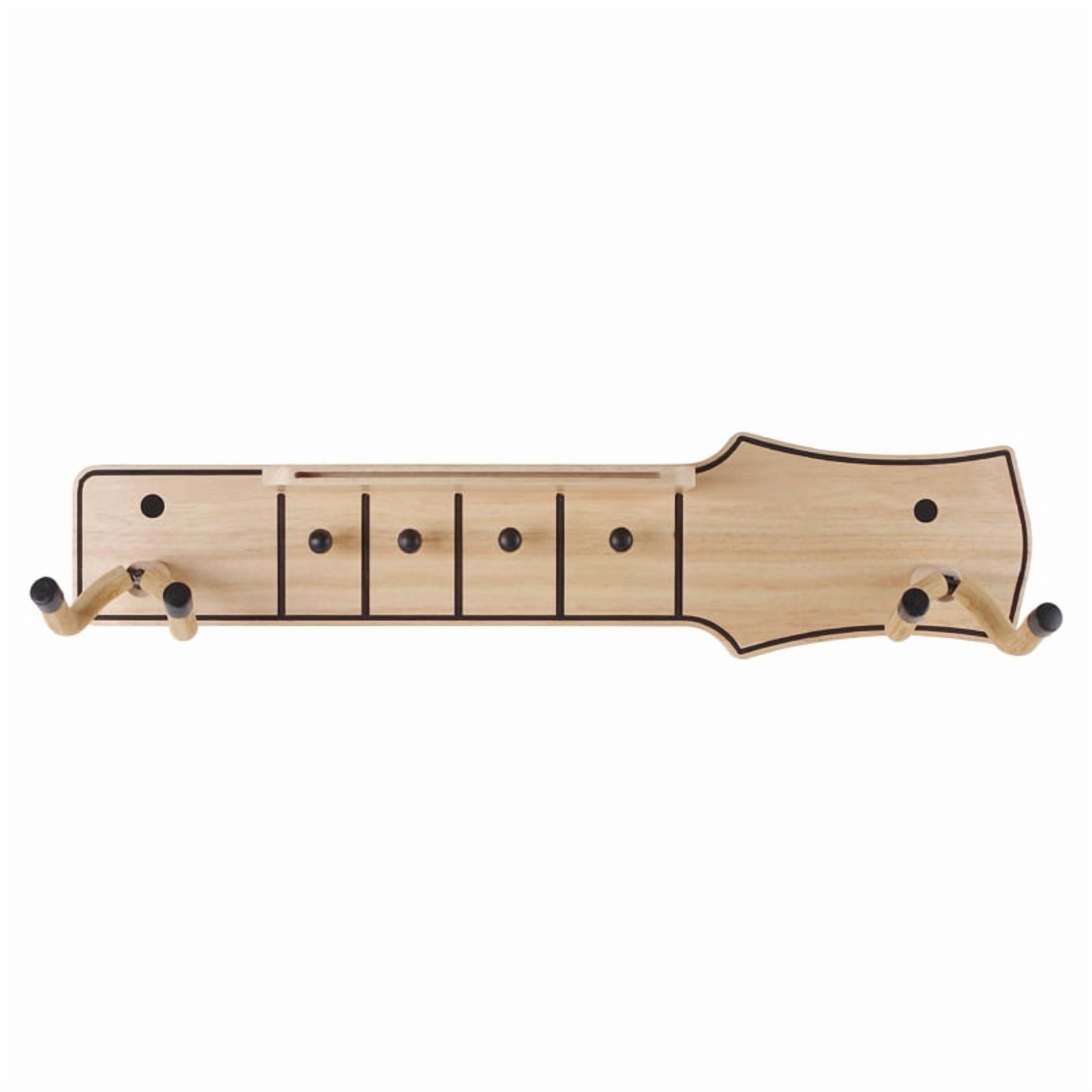 Guitar Wall Mount Wood Guitar Wall Hangers with Pick Holder for Acoustic or Electric Guitars,Ukulele,Bass Style 2,1 x Guitar Wall Mount,Wood Color