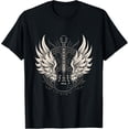 thumbnail image 1 of Guitar Wings Vintage Retro 80s Rock & Roll Music T-Shirt, 1 of 5