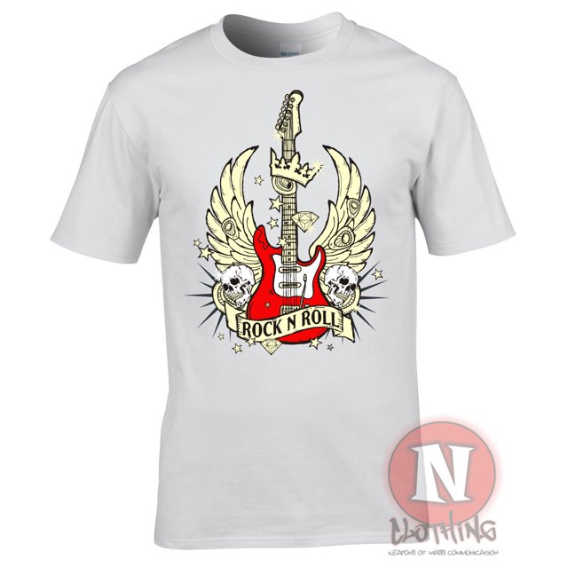 Guitar Wings tshirt rock n roll band music hero tour festival classic