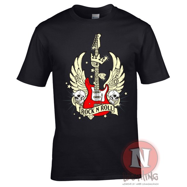 Guitar Wings tshirt rock n roll band music hero tour festival classic