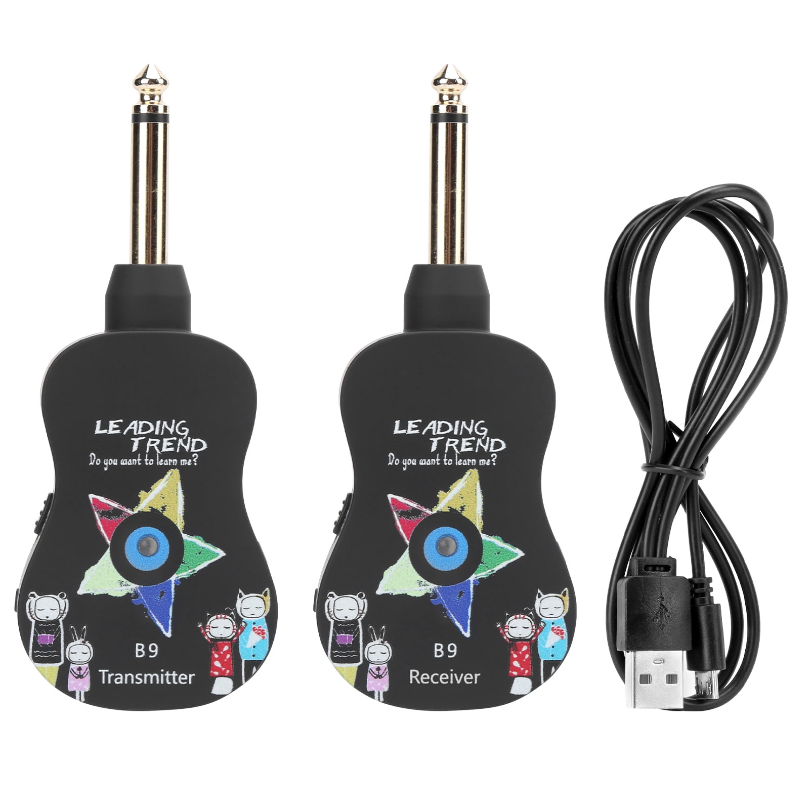 Guitar Wireless System Transmitter Receiver Electronic Pickup Reverb