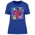 thumbnail image 1 of Guitar With Floral Art T-Shirt Women -Image by Shutterstock, Female Medium, 1 of 2