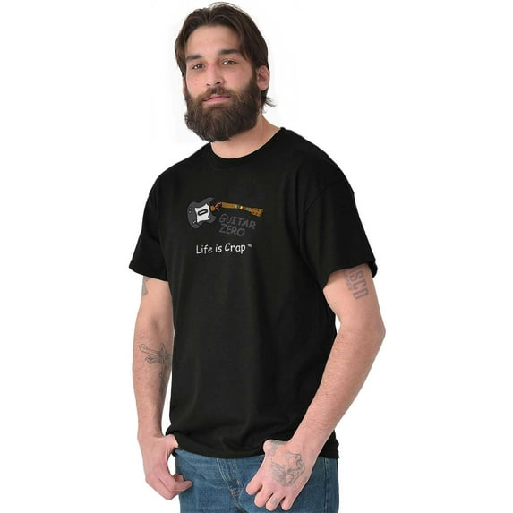 Guitar Zero Video Bad Gamer Geek Men's Graphic T Shirt Tees Brisco Brands S