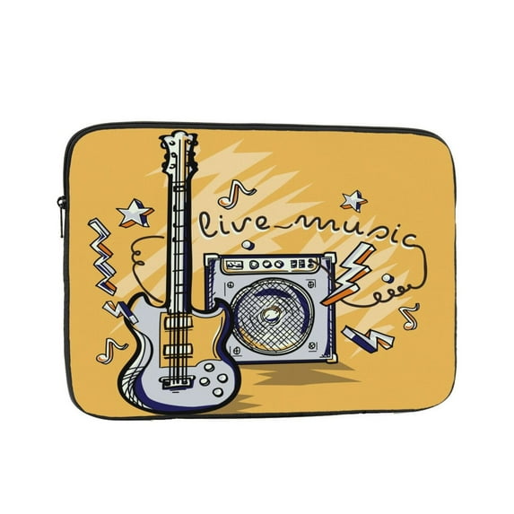 Guitar and Amplifier Portable Laptop Sleeve Compatible with MacBook Air Notebook Computer Case for Men Women College School Students