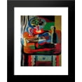 thumbnail image 1 of Guitar, bottle, fruit dish and glass on the table 20x24 Framed Art Print by P..., 1 of 2