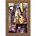 thumbnail image 1 of Guitar on a Chair 24x16 Gold Ornate Wood Framed Canvas Art by Juan Gris, 1 of 2