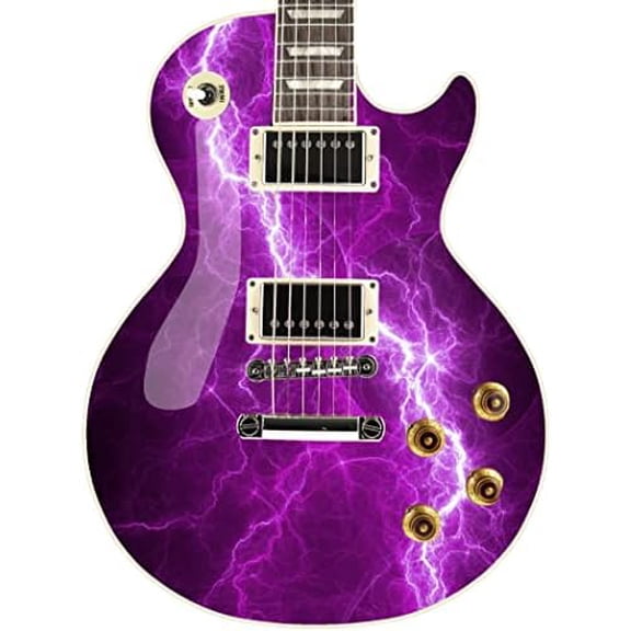 Guitar or Bass Custom Vinyl Wrap Decal Sticker Pink Lightning Bolt GS125$$Music