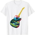 thumbnail image 1 of Guitar-shaped artwork featuring a natural landscape inside, ideal for enthusiasts of music and the outdoors, 1 of 1