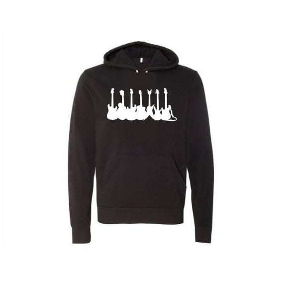 Guitarist Apparel, Unisex Hoodie, Guitars, Gift For Guitar Player, Musician Hoodie, Gift For Musician, Guitar Player, Music Apparel, Hoodie, Black, LARGE