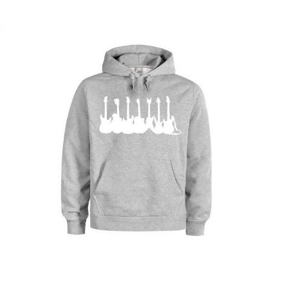 Guitarist Apparel, Unisex Hoodie, Guitars, Gift For Guitar Player, Musician Hoodie, Gift For Musician, Guitar Player, Music Apparel, Hoodie, Grey (White Text), XL