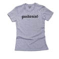 thumbnail image 1 of Guitarist - Cool Cursive Women's Cotton Grey T-Shirt, 1 of 2