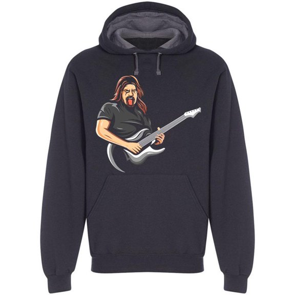 Guitarist Logo ,  And Avatar Hoodie Men -Image by Shutterstock, Male Medium