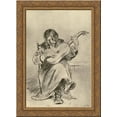 thumbnail image 1 of Guitarist bach 20x24 Gold Ornate Wood Framed Canvas Art by Perov, Vasily, 1 of 2