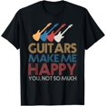 thumbnail image 1 of Guitars Make Me Happy T Shirt Music Guitar Lover Tshirt, 1 of 3
