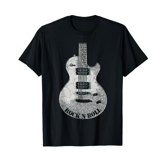 Guitars Music Vintage Guitar T-Shirt for Men Women Cotton Top Tee Fashion Short Sleeves
