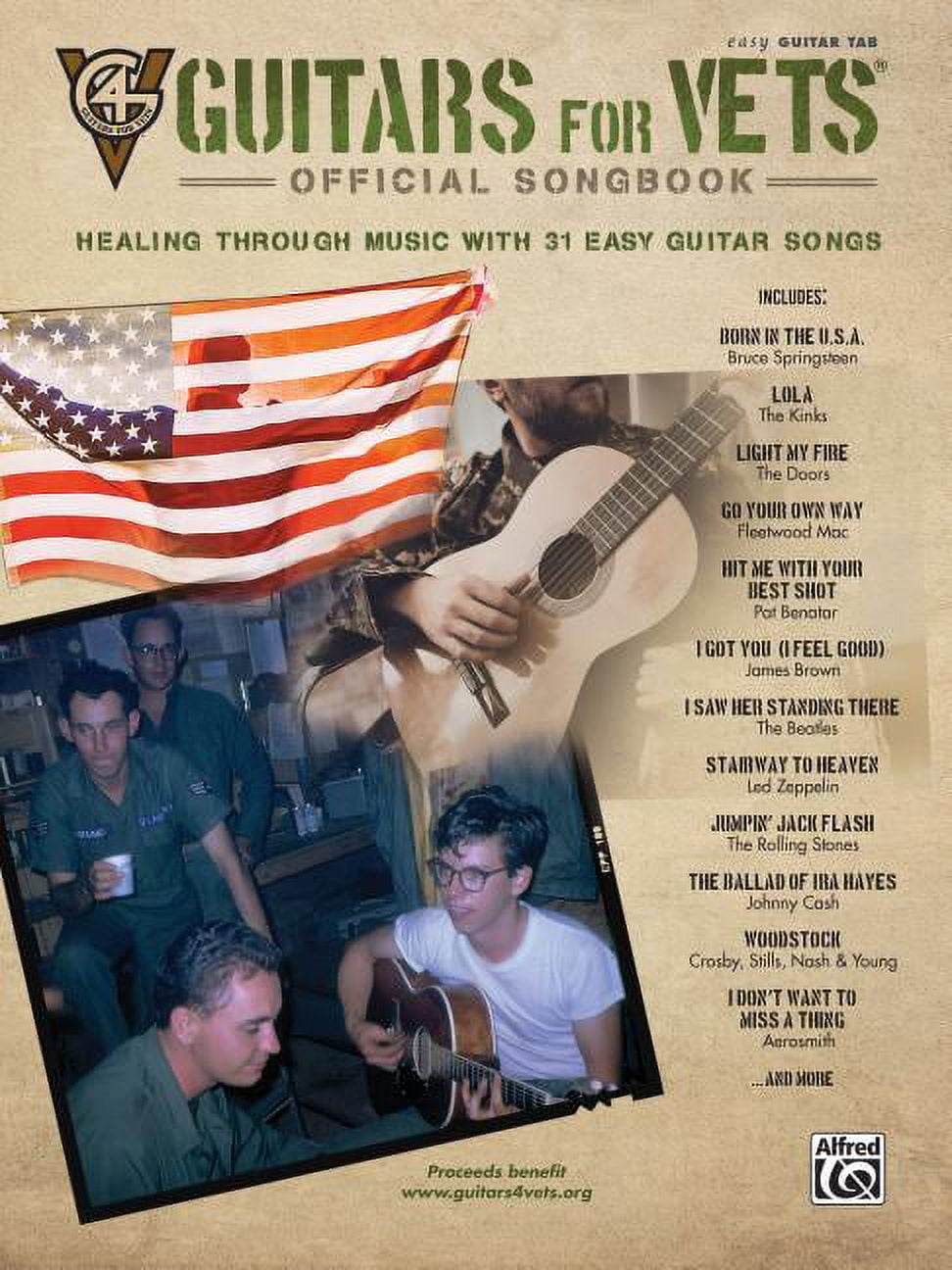 Guitars for Vets---Official Songbook: Healing Through Music with 31 Easy Guitar Songs (Paperback)