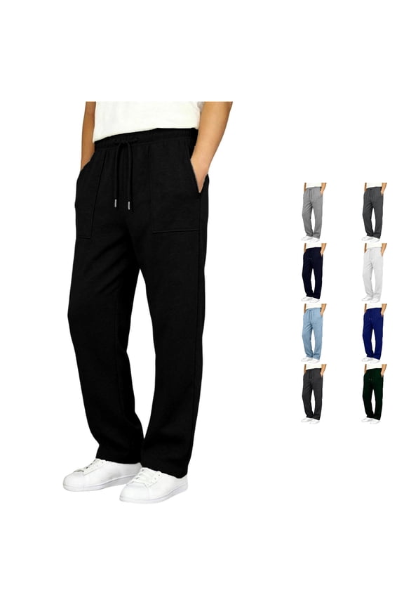 Boy's Girl's Baggy Sweatpants Straight Leg Open Bottom Casual Pants Elastic Waist Athletic Joggers Sweat Pants with Pockets Threads Pants Clothes Boys Boy Pants Size 8 Sans Pants Boy 6