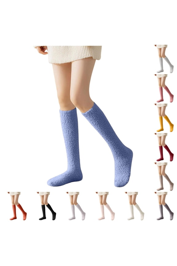Coral Velvet Calf Socks for Women In Autumn and Winter Plus Velvet Thickened Home Floor Sleeping Confinement Warm Winter Stockings Fishnet Winter Tights for Women Fishnets Tall Tights