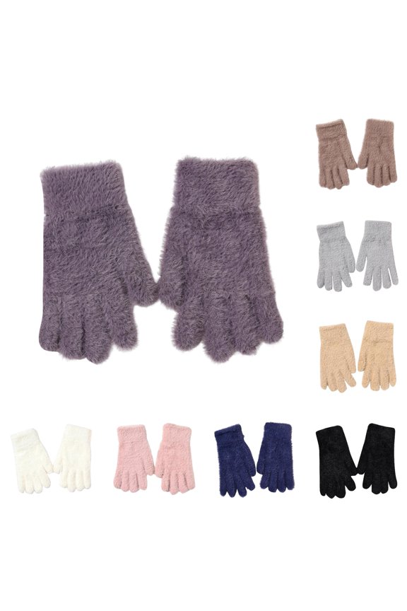 Couples Winter Cycling Windproof for Men and Women Warm Thick Solid Color Cold Knit Ski Mittens Men Mittens for Women Cold Weather Heated Mittens for Women Cold Weather Insulated