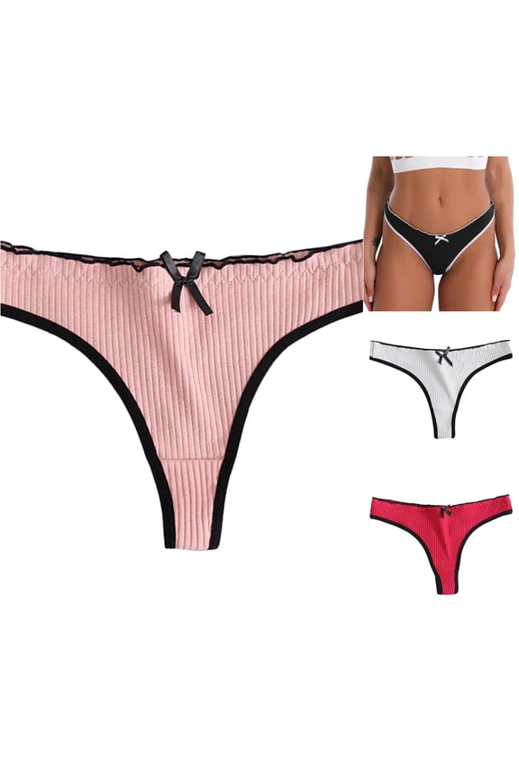Custom Low Waist Striped Tangas Show Bikini Custom Thongs Women Underwear Panties Thong Sheer Shorts Postpartum Underwear for Women after Birth Pack of Thongs Women Remote Control Panties