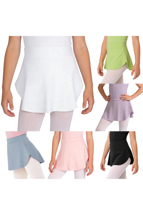 Girls Dance Skirt Ballet Practice Wrap Side Slit Elastic Waist Shaping Tutu for Performance and Class Girl Dress Coral and Girls Dress Dress for Girl Gowns for Girls Party Wear Frilly